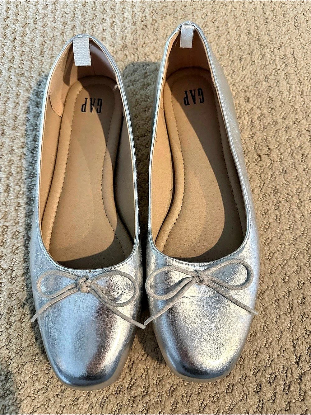 GAP ballet flats Metallic Silver US 10